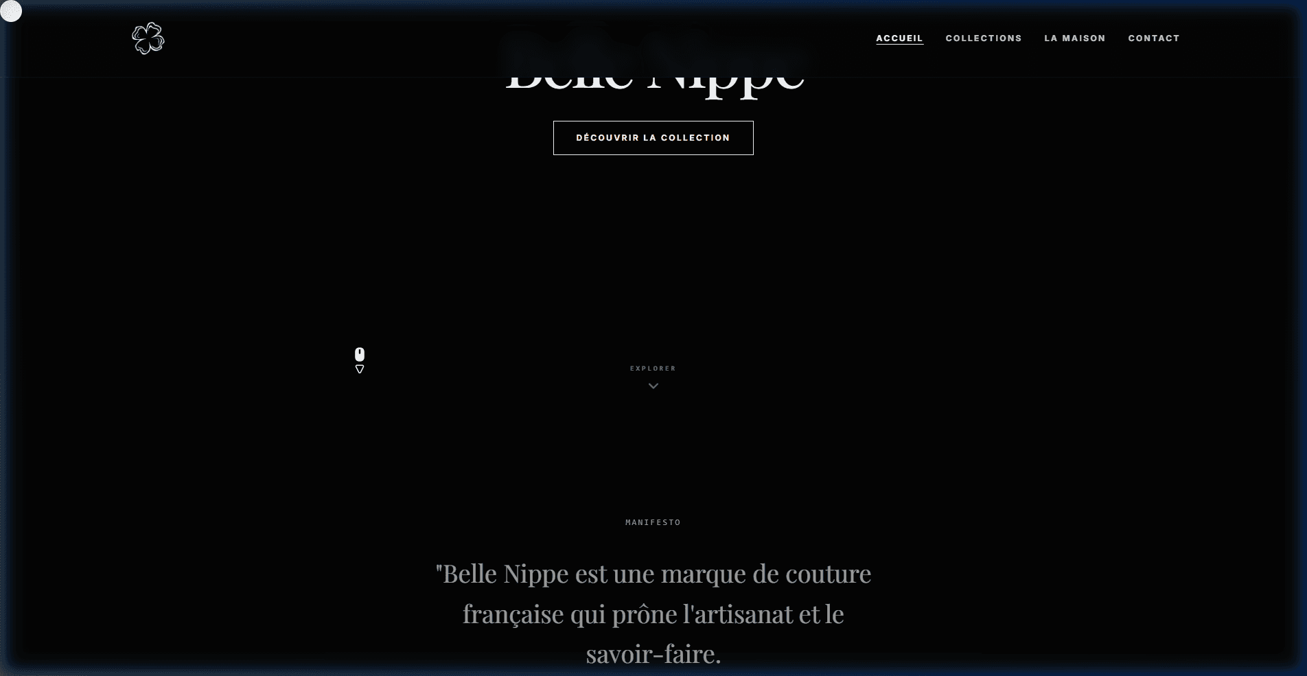 Capture d'écran 1 du projet Bellenippe - L'Art de l'Unicité