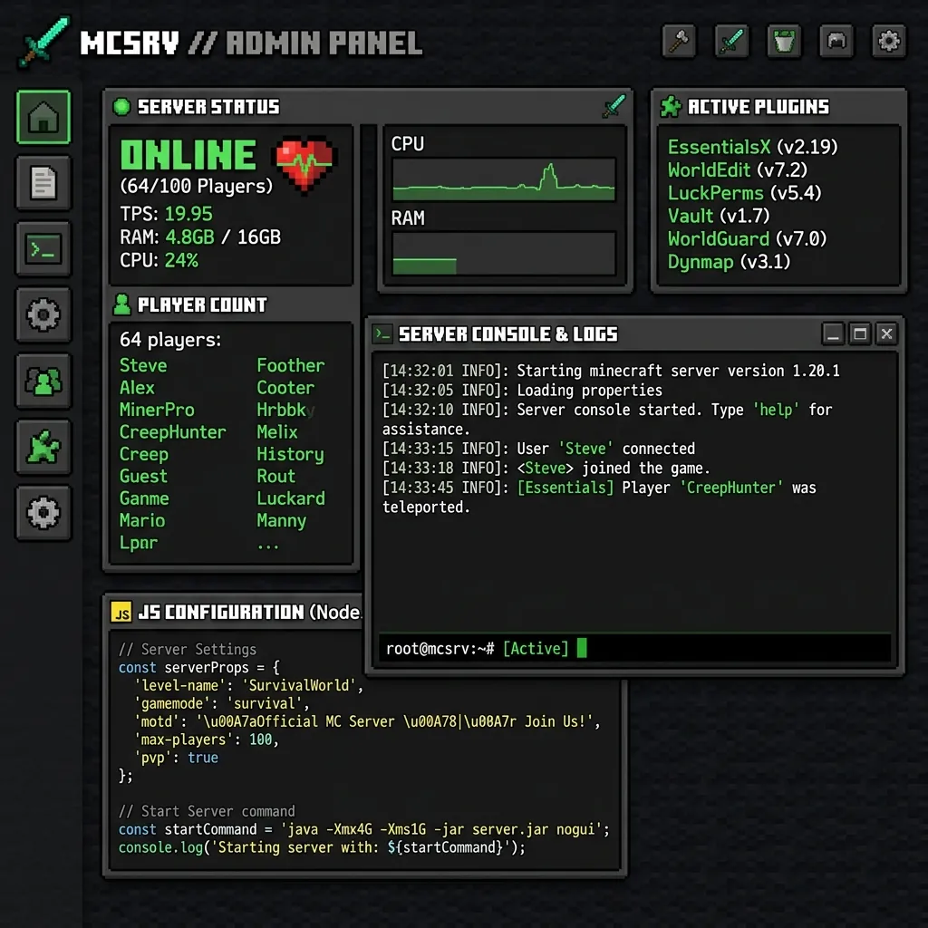 Configuration du serveur Minecraft